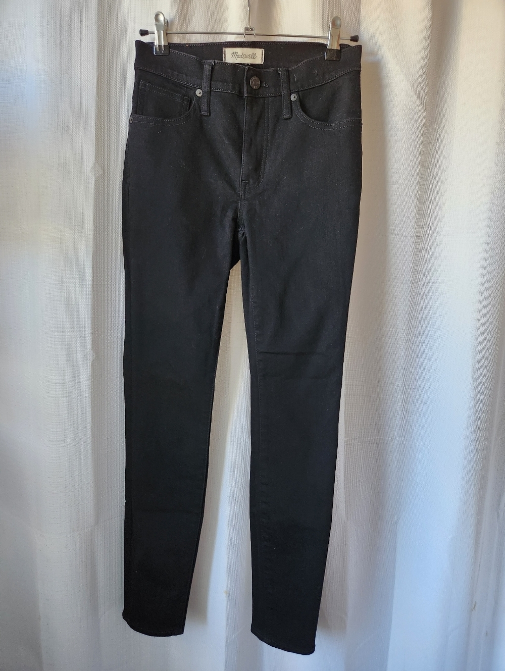 Madewell Black 9" High-Rise 5 Pocket Skinny Jeans Size 25